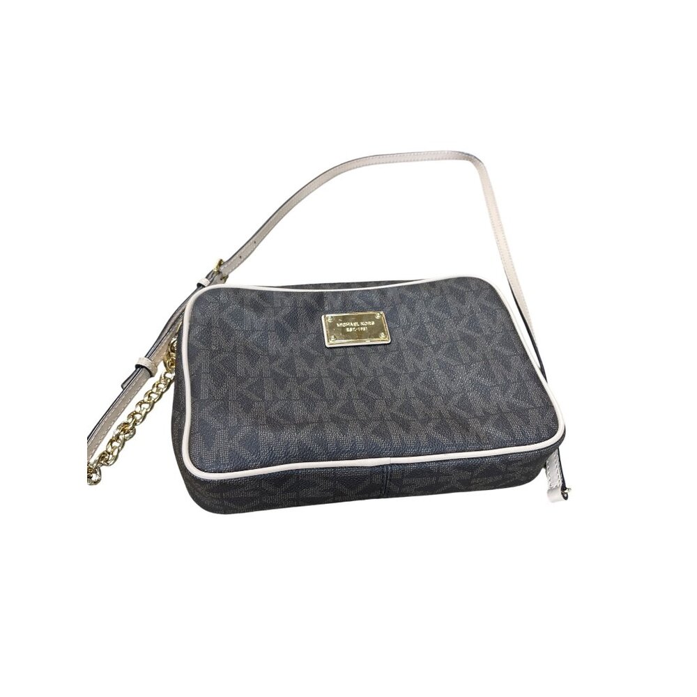 Michael Kors womans brown Jet Set Travel Large Logo Crossbody Bag SKU 9224